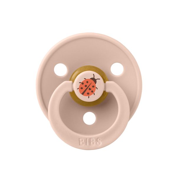 Пустушка BIBS Studio 6-18 m Colour Latex Round (кругла) Ladybug- Blush