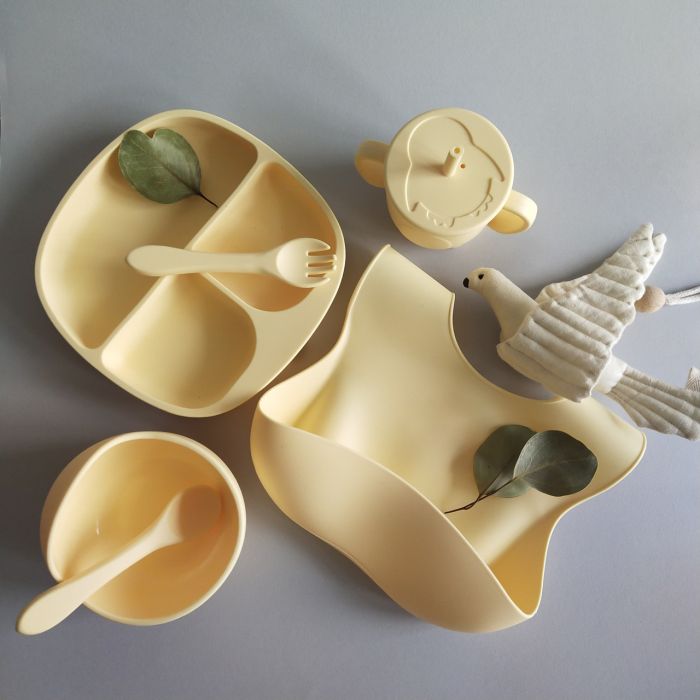 Набор силиконовой посуды Pastel Yellow (стандарт)
