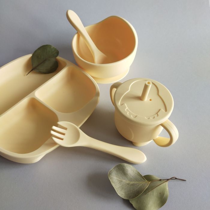 Набор силиконовой посуды Pastel Yellow (стандарт)