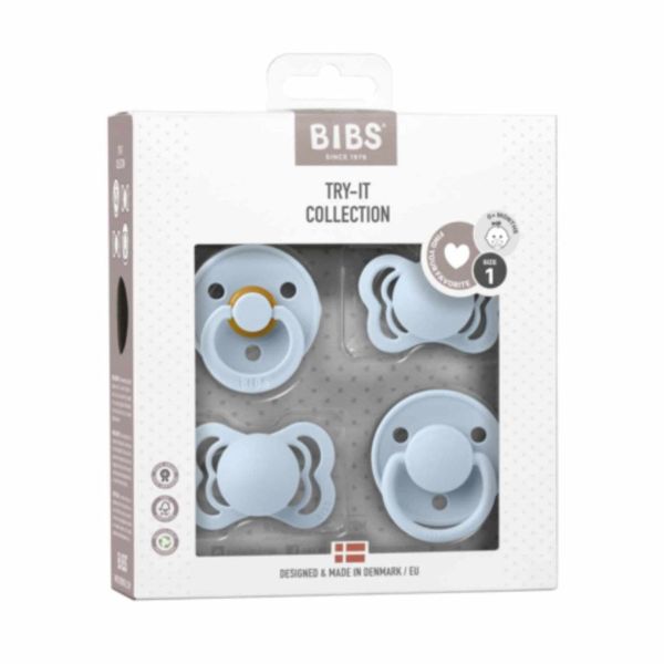 Набір сосок пустушок BIBS Try It Collection Baby Blue від народження