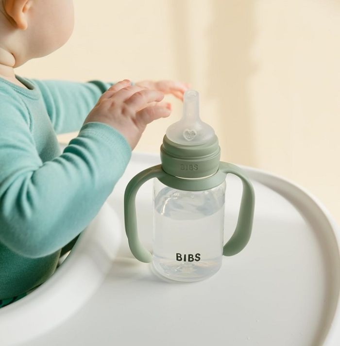 Дитяча пляшечка непроливайка з носиком BIBS Baby Sippy Bottle Spout Silicone Sage 150 ml
