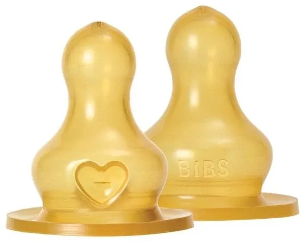 Змінні сосочки на пляшечку BIBS Bottle Niple 2 pack Latex Fast Flow (середній потік) 2+m
