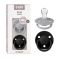 Набір пустушок BIBS 0-36 мес De Lux Silicone Cloud/Black , 2 шт