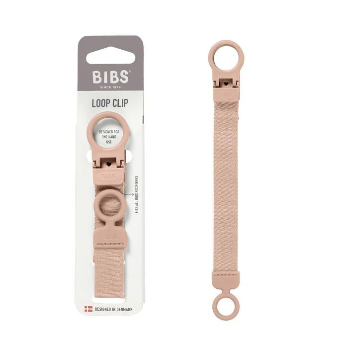 Подарунковий набір пустушки та тримач для соски BIBS Colour Pacifier & Loop Clip Gift Set Latex – Blush