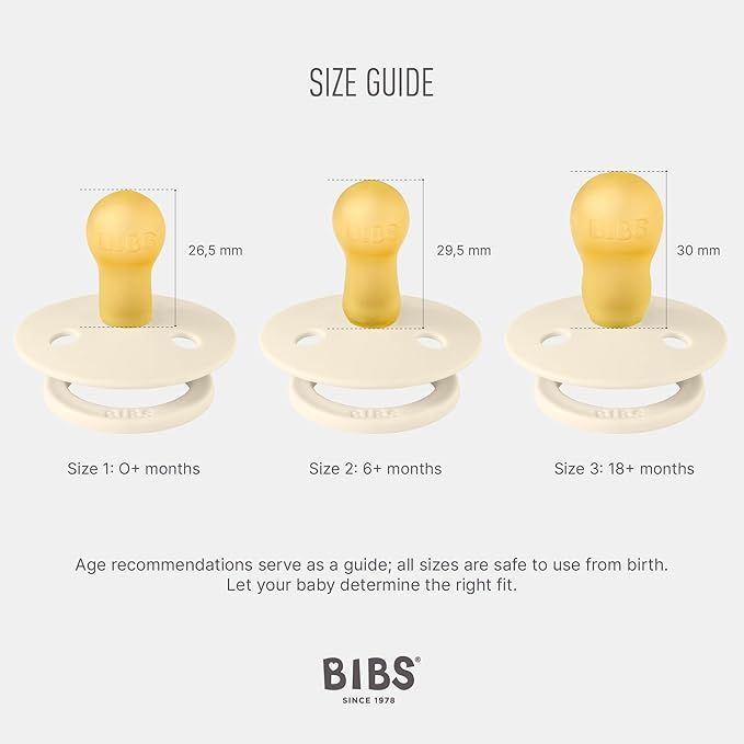 Пустушка BIBS 6-18 міс Colour Vanilla в контейнері для зберігання