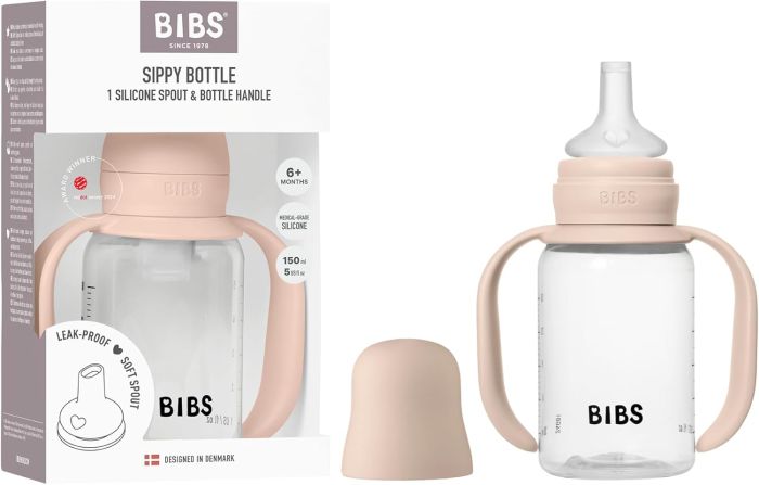 Дитяча пляшечка непроливайка з носиком BIBS Baby Sippy Bottle Spout Silicone Blush 150 ml