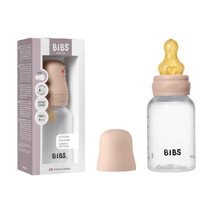Дитяча пластикова пляшечка BIBS Baby Bottle Latex Blush 150 ml