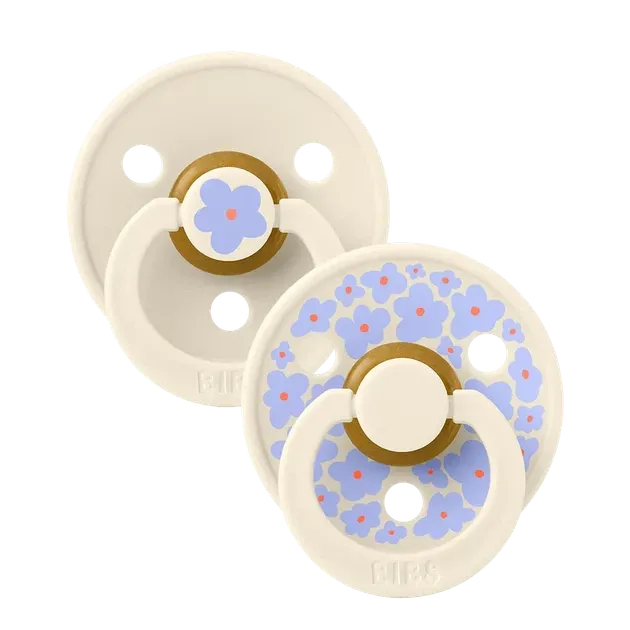 Пустушка BIBS 0-6 m Studio Colour Latex Round (круглаz) Jasmine – Ivory 2 pcs
