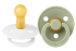 Пустушка BIBS 0-6 m Colour Latex Round Sage / White 2 шт