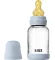 Скляна BIBS Baby Glass Bottle дитяча пляшечка повний комплект Baby Blue - 120 ml