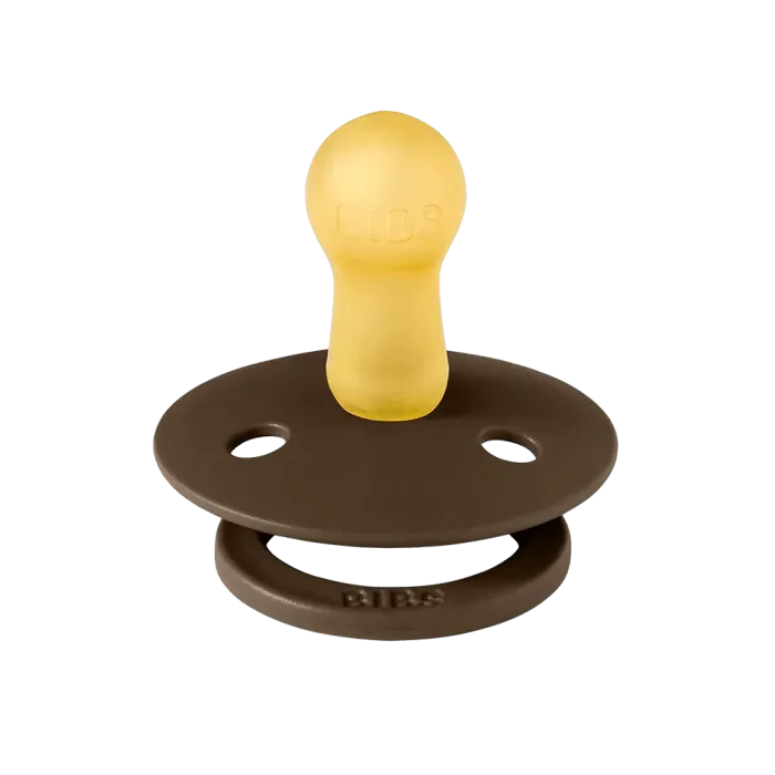 Пустушкs BIBS 6-18 m Colour Latex Round (кругла) – Mocha/Dark Oak 2 pcs