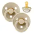 Пустушка BIBS 0-6 m Colour Latex Round Vanilla 2 шт