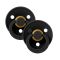 Пустушка BIBS 0-6 m Colour Latex Round (кругла) - Black/Black (2 в упаковці)