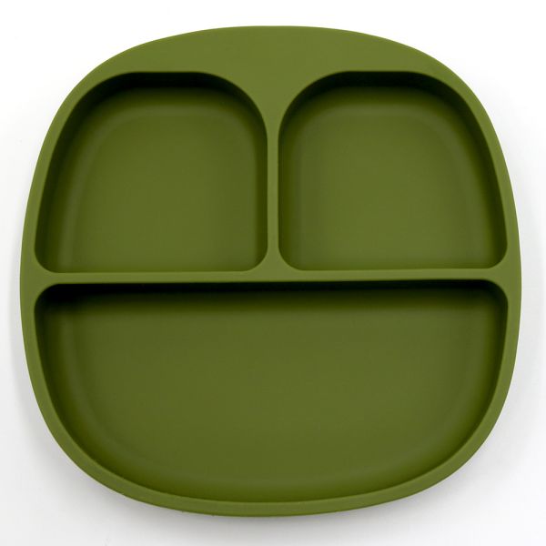 Силіконова тарілка на присосці Army Green