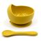 Силіконова тарілка на присосці з ложкою Mustard