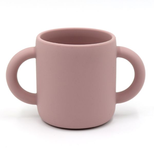 Силіконовий поїльник з двома ручками Pale Mauve