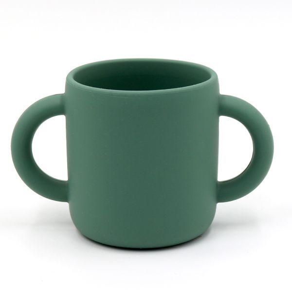 Силіконовий кухоль з двома ручками Oil Green