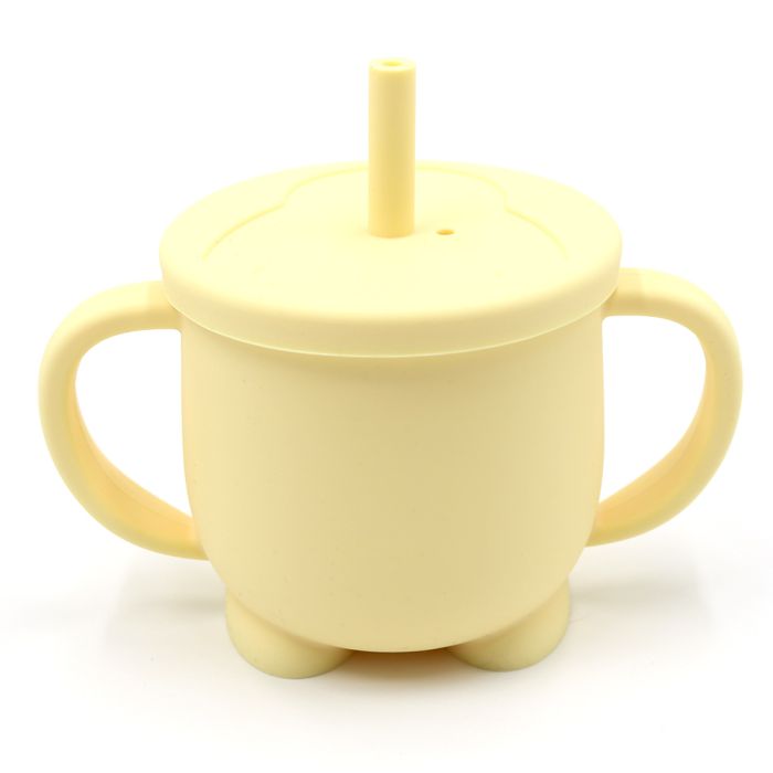 Силіконовий поїльник-непроливайка - Пінгвін, Pastel Yellow
