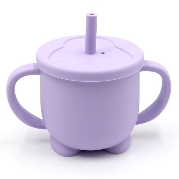 Силіконовий поїльник-непроливайка - Пінгвін, Pastel Lilac