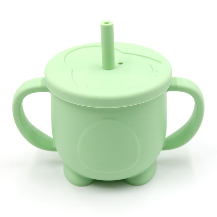 Силіконовий поїльник-непроливайка - Пінгвін, Pastel Green