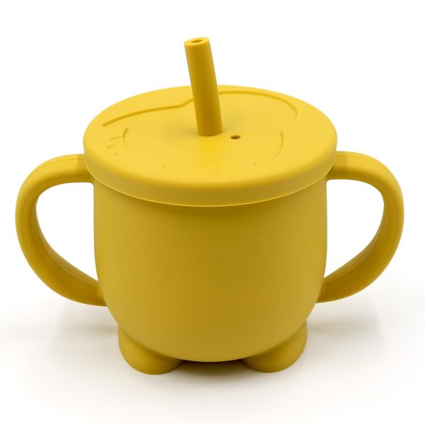 Силіконовий поїльник-непроливайка - Пінгвін, Mustard