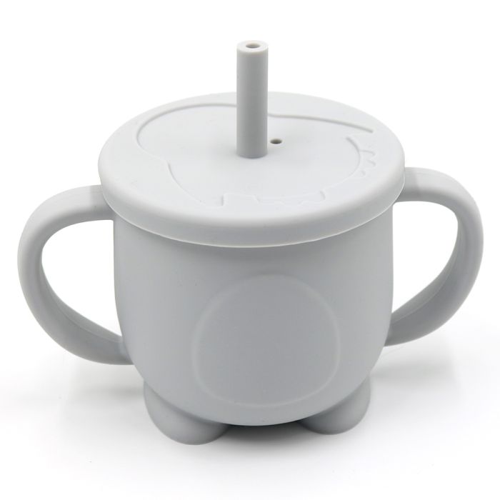 Силіконовий поїльник-непроливайка - Пінгвін, Light Gray