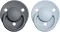 Пустушка BIBS 0-36 мiс De Lux Silicone Round - Baby Blue/Iron 2 шт.