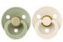 Пустушка BIBS 0-6 m Colour Latex Round Sage / Ivory 2 шт