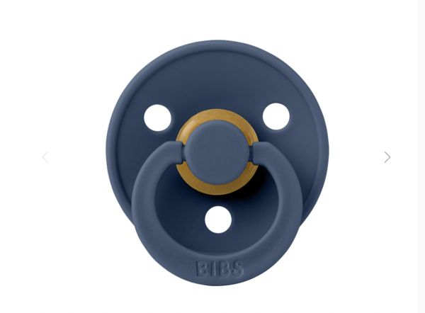 Соска BIBS 0-6 m Colour Latex Round- Steel Blue