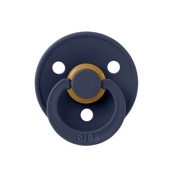Пустушка BIBS 0-6 міс Colour Latex Round (кругла) - Deep Space