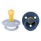 Соска BIBS 0-6 мес Colour Latex Round (кругла) - Dusty Blue/Steel Blue, 2 шт