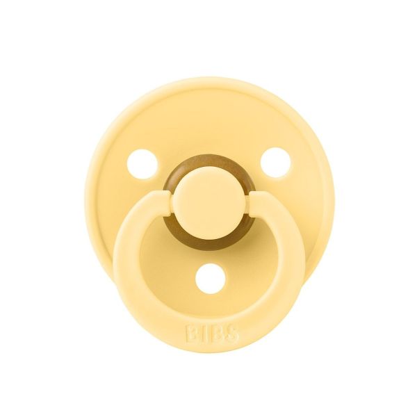 Пустушка BIBS 6-18 міс BIBS Colour Latex Round (кругла) – Pale Butter