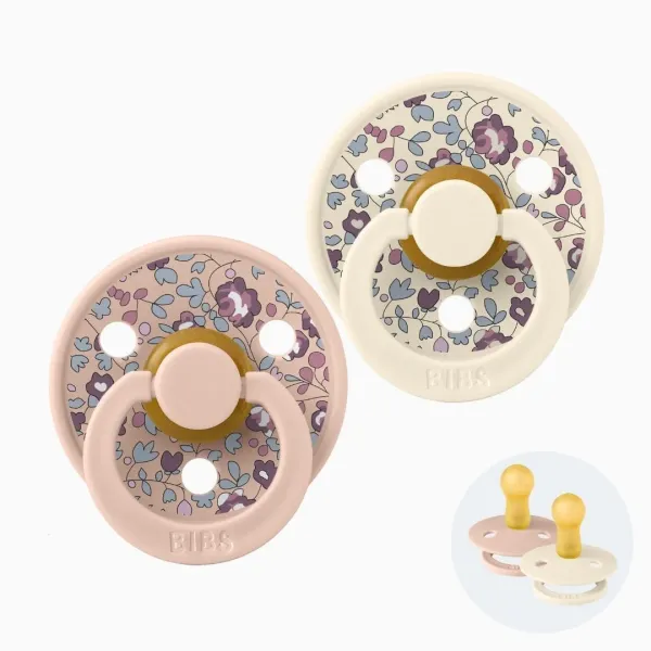 Пустушка  BIBS 6-18 m  LIBERTY Colour  Eloise - Blush / Ivory  Mix, 2 шт