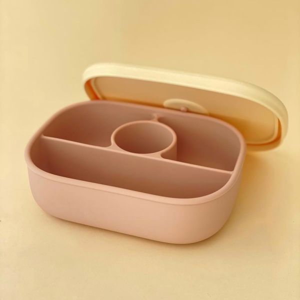 Силіконовий бокс з відсіком для соусів Blush