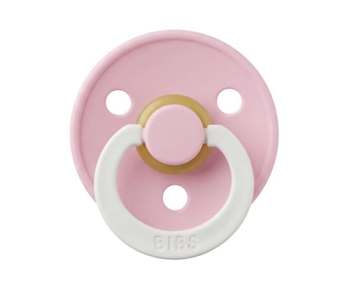 Соска пустушка BIBS 0-6 m Pacifier Colour Latex Size 1 Baby Pink GLOW