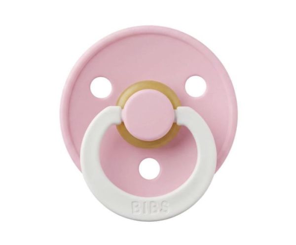 Соска пустушка BIBS 6-18 m Pacifier Colour Latex Size 2 Baby Pink GLOW