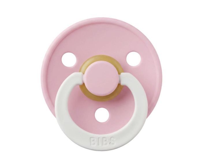Соска пустушка BIBS 0-6 m Pacifier Colour Latex Size 1 Baby Pink GLOW