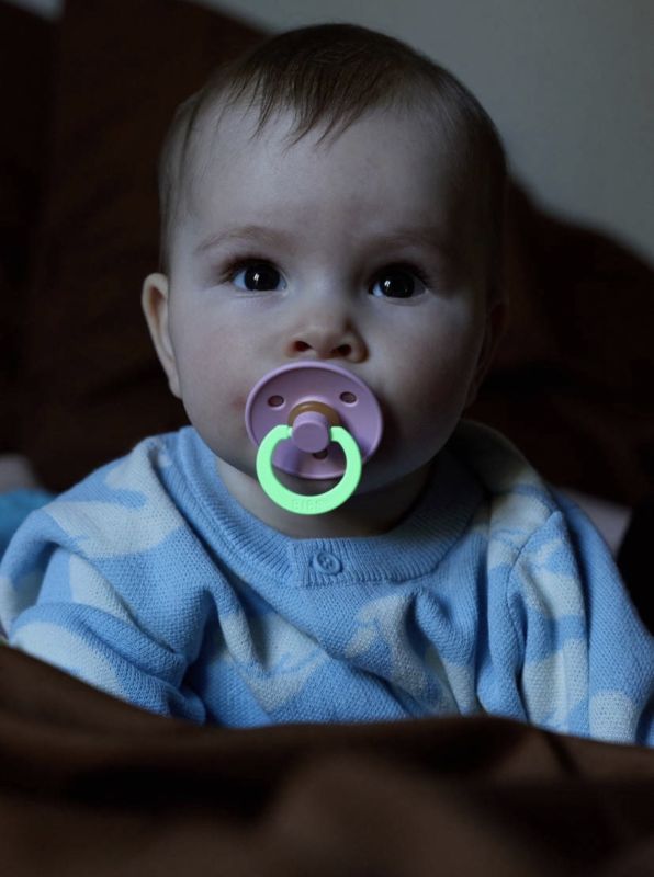 Соска пустушка BIBS 0-6 m Pacifier Colour Latex Size 1 Baby Pink GLOW