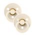 Пустушка BIBS 0-6 m Colour Latex Round Ivory 2 шт