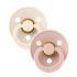Пустушка BIBS 0-6 m  Colour Latex Round  Ivory / Blush 2 шт