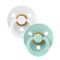 Пустушка BIBS 0-6 m  Colour Latex Round  White/Mint 2 шт.