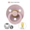 Соска пустушка BIBS 18+ m Colour Latex Round (кругла) Pink Plum в контейнері для зберігання