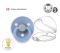 Пустушка BIBS 18+m Colour Latex - Sky Blue в прозорому контейнері для зберігання