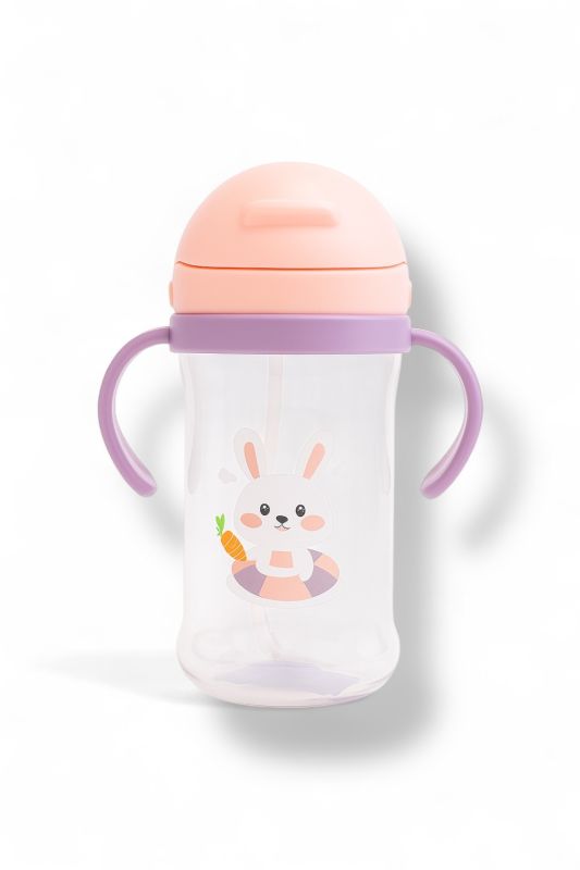 Поїльник з трубочкою Rabbit Soft Pink