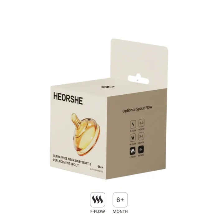 Насадка на  пляшечку HEORSHE Ultra Wide Neck 6m+, 2 шт.