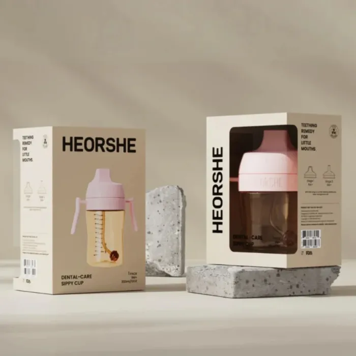 Поїльник непроливайка HEORSHE Pink 6M+ 210 мл