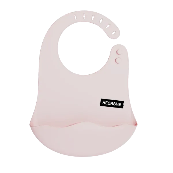 Нагрудник силіконовий Heorshe Pink